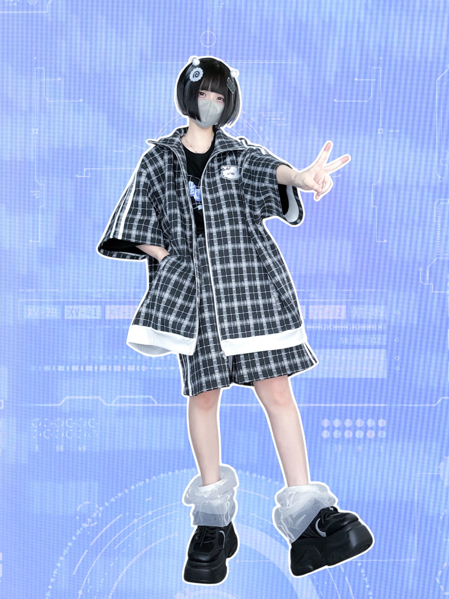 幸福チェックインおジャージ(水色)