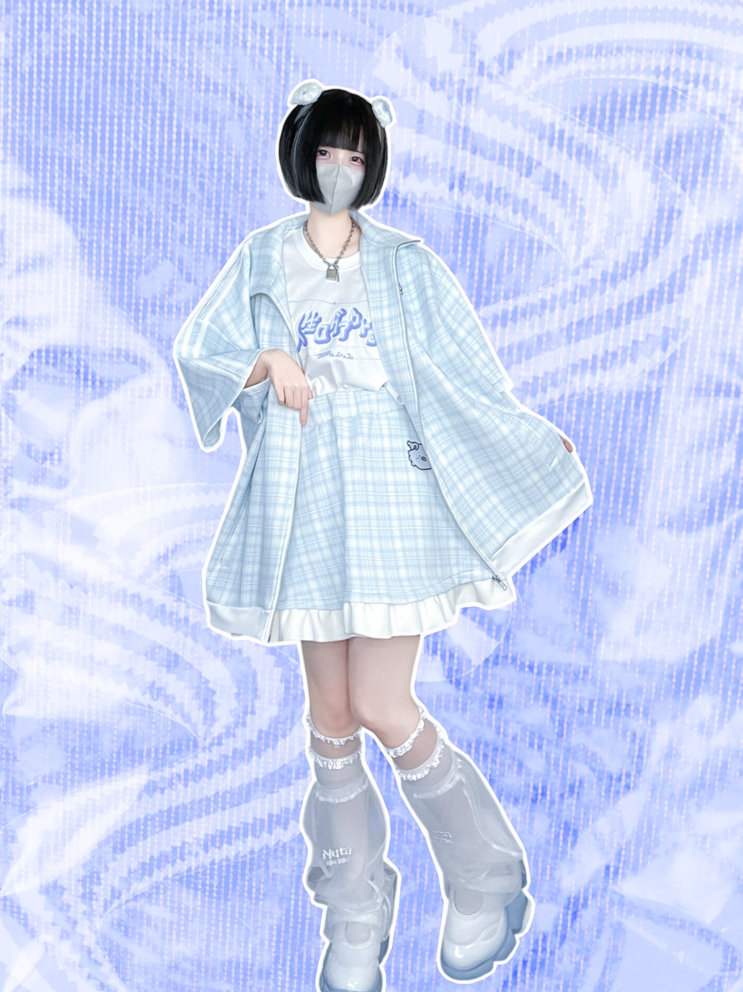 幸福チェックインスカート(水色)