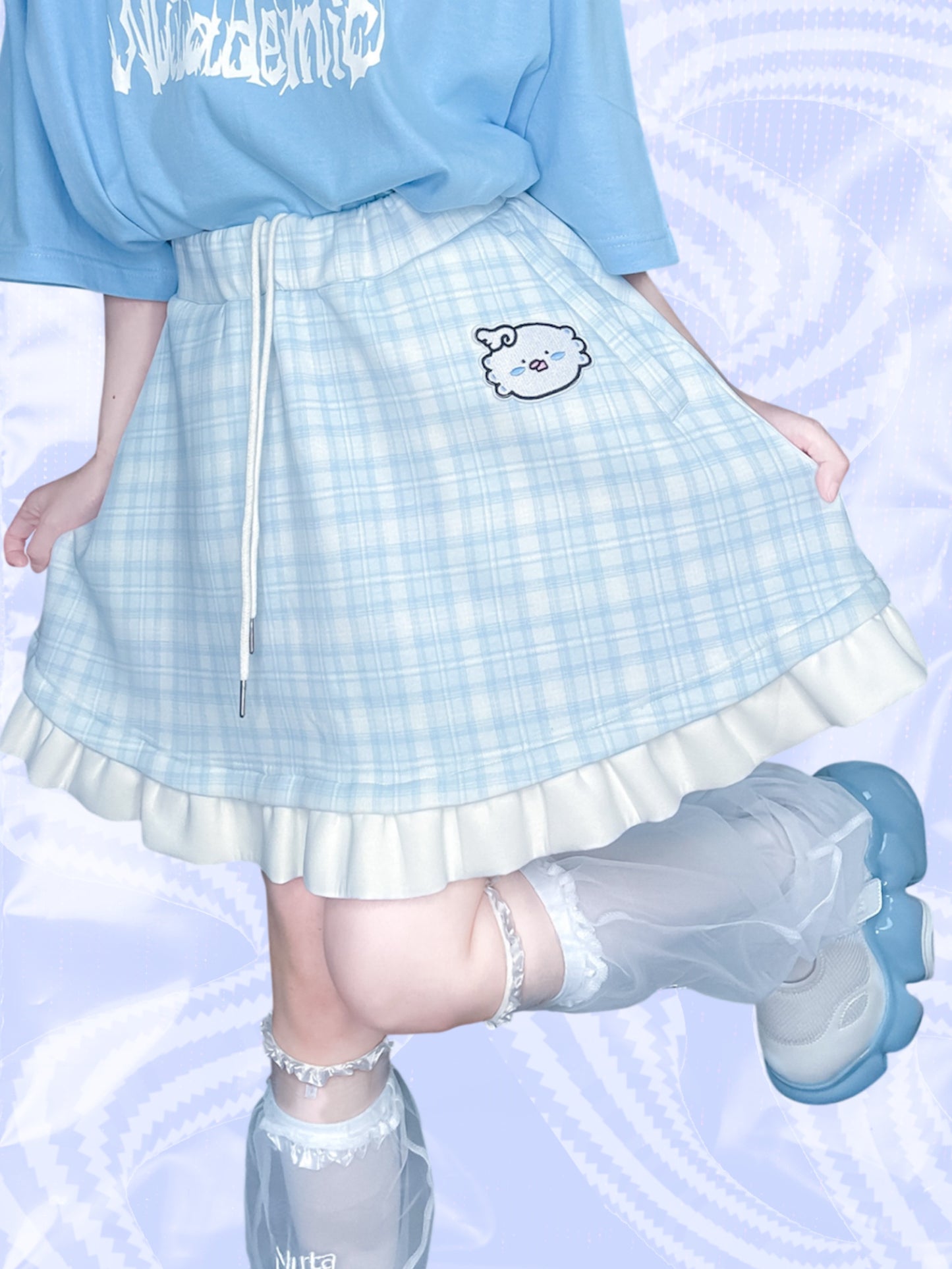 幸福チェックインスカート(水色)