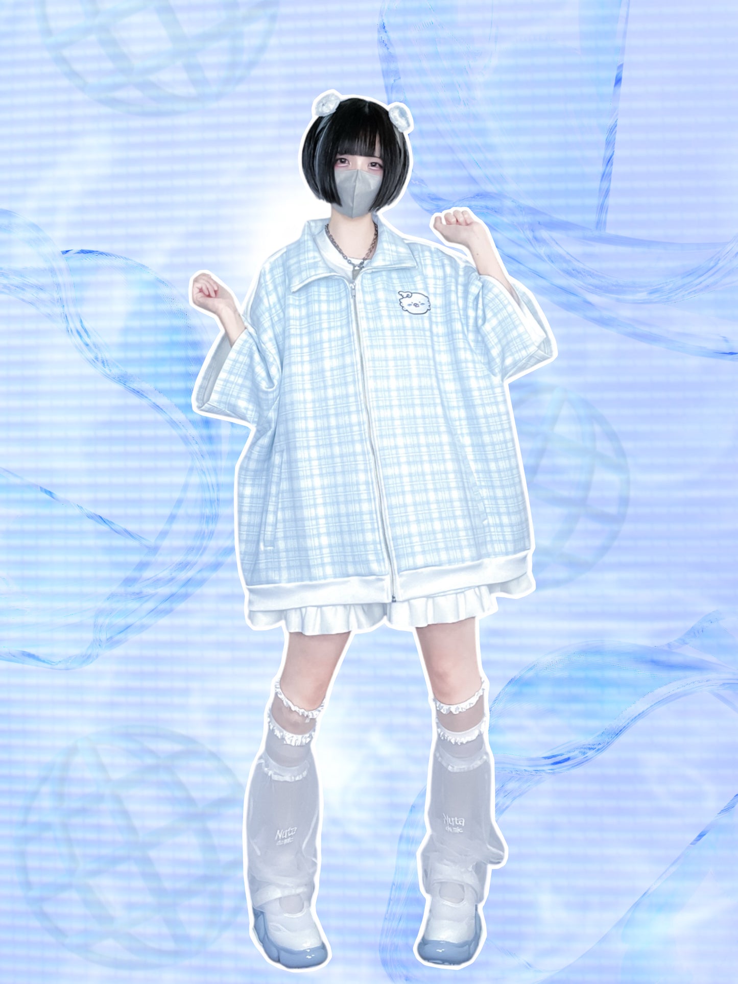 幸福チェックインスカート(水色)