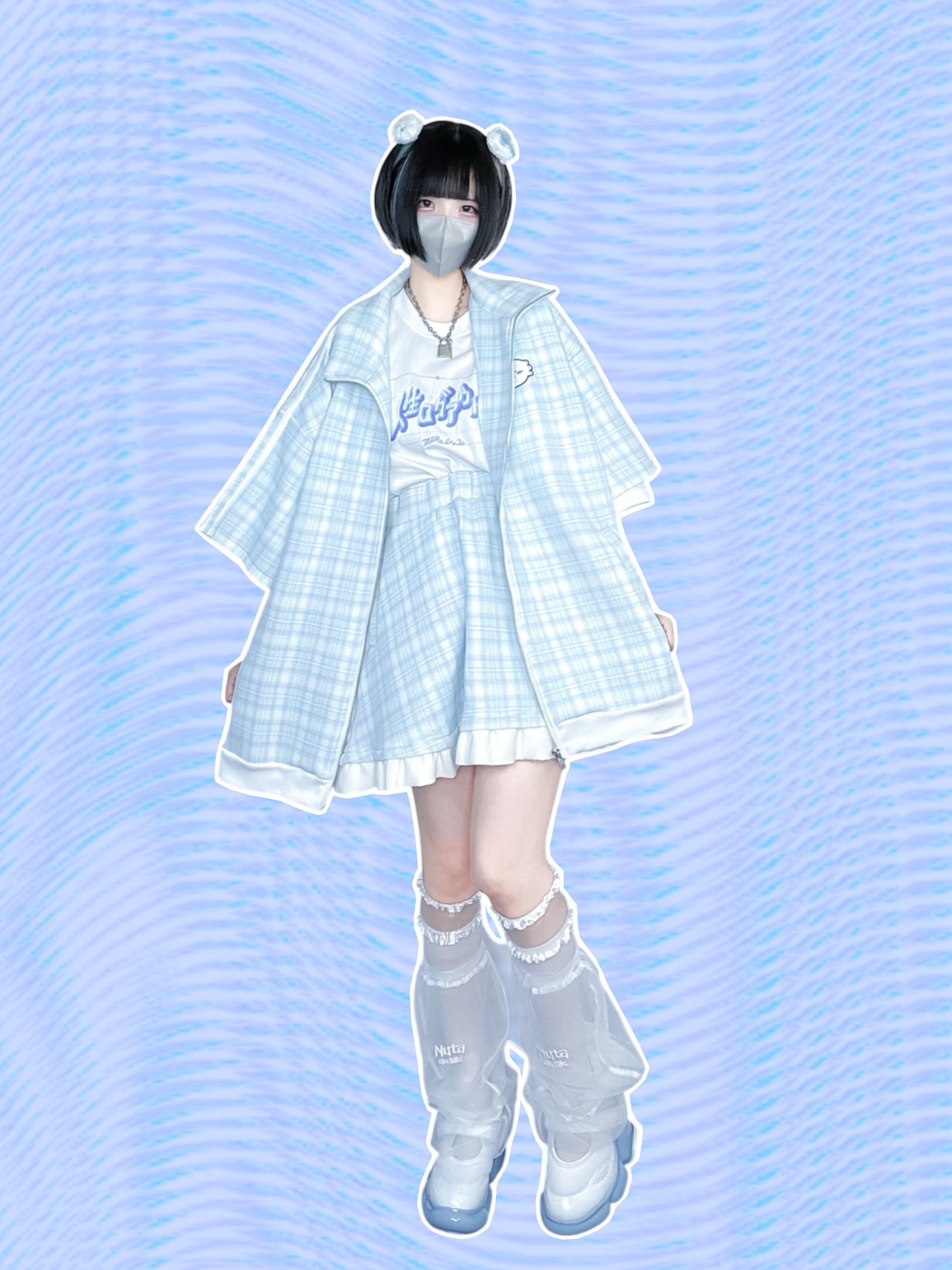 幸福チェックインスカート(水色)