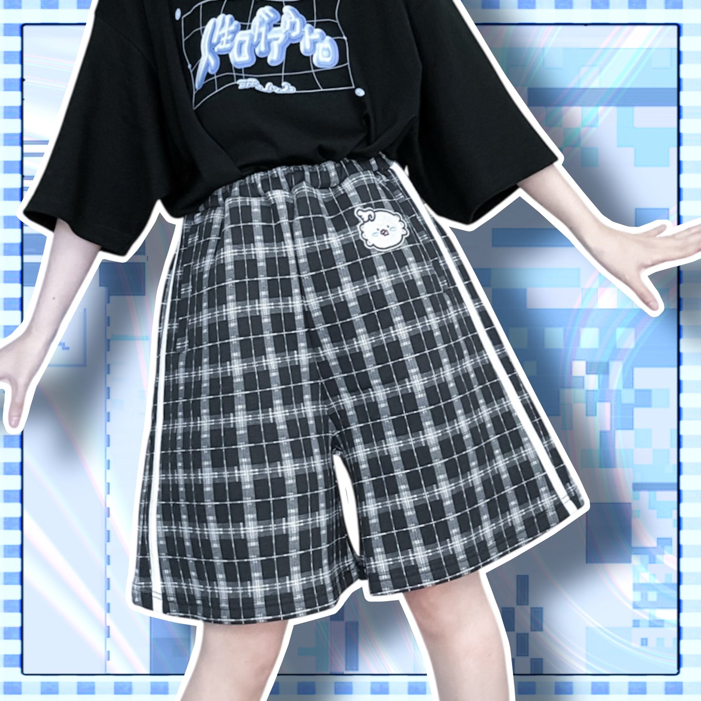 幸福チェックインハーフおパンツ(黒)