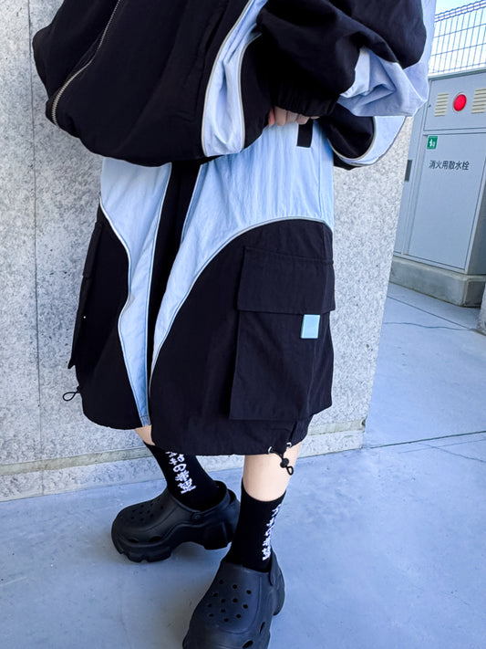 シャカった社会で無敵おパンツ(黒×水色)