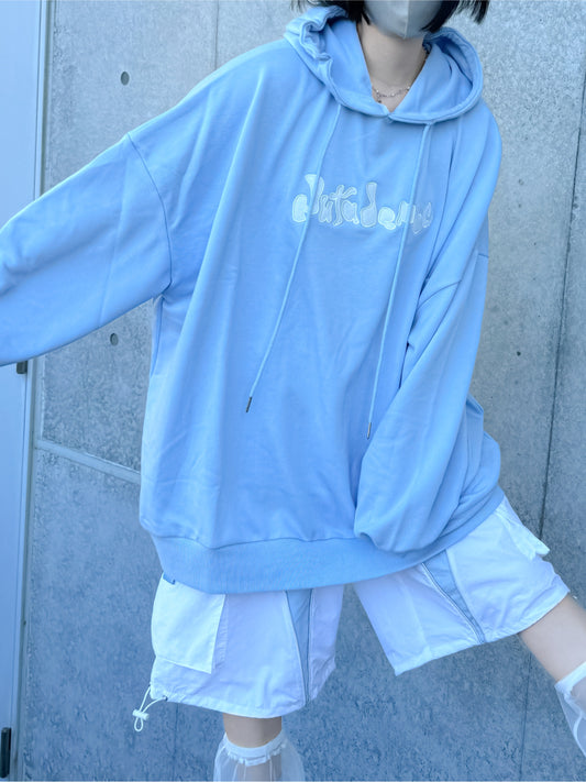 隠れしぬたくんおパーカー(水色)
