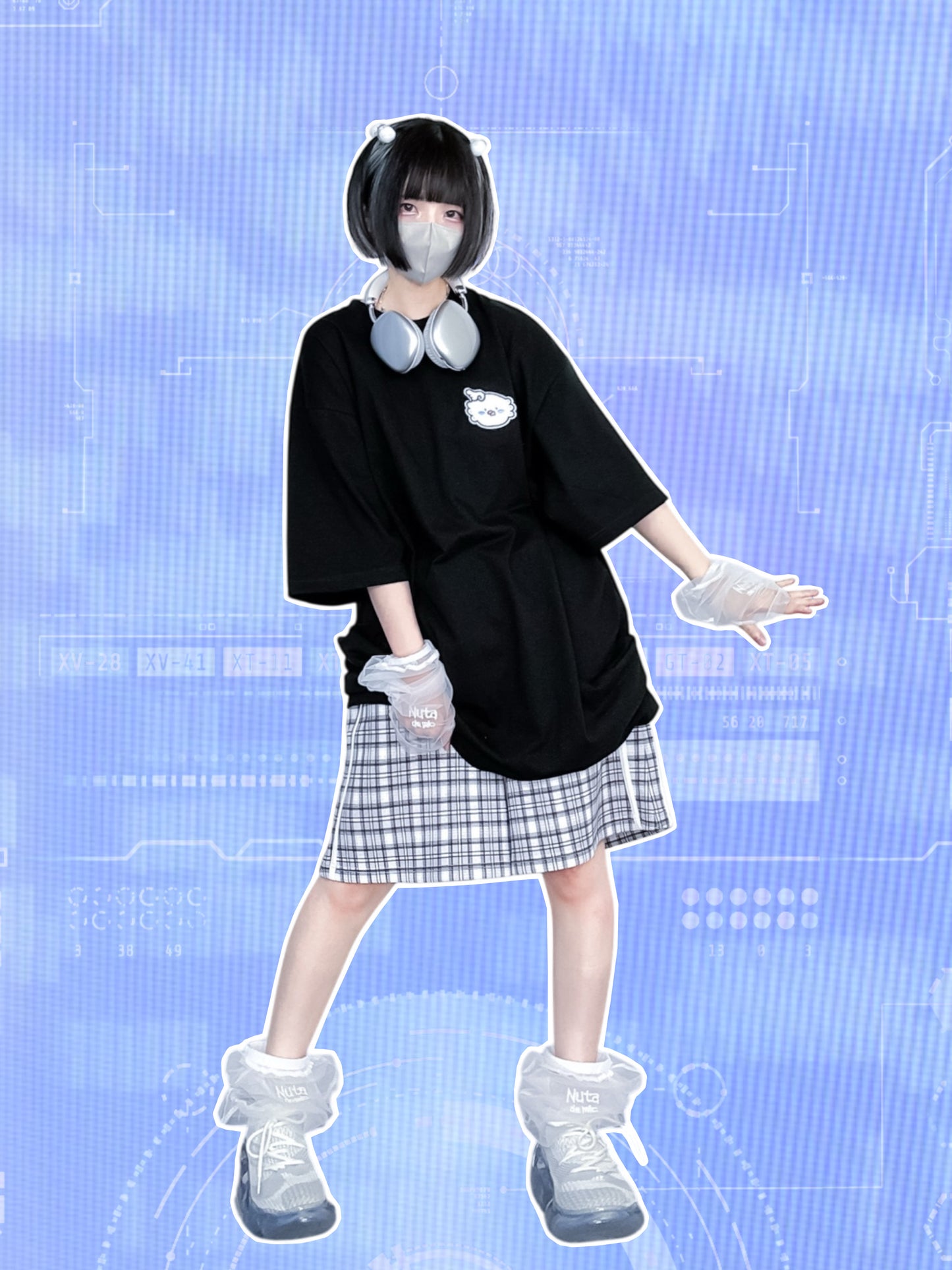 幸福チェックインハーフおパンツ(グレー)