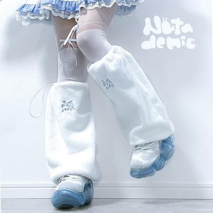 ふあふあファーできゅんですレッグウォーマー(白)