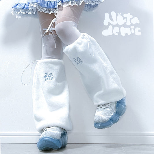 ふあふあファーできゅんですレッグウォーマー(白)