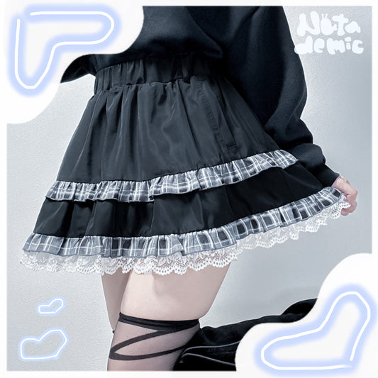 きゅるきゅるふわりんスカート(黒)