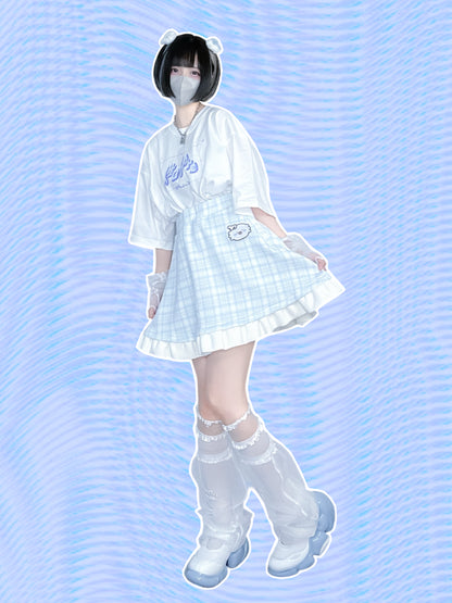幸福チェックインスカート(水色)