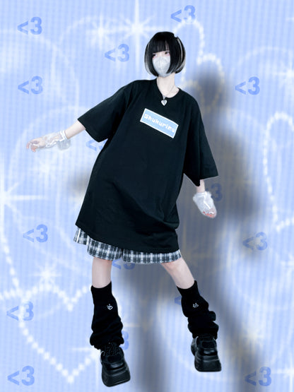 しゅーくりーむで甘々Tシャツ(黒)