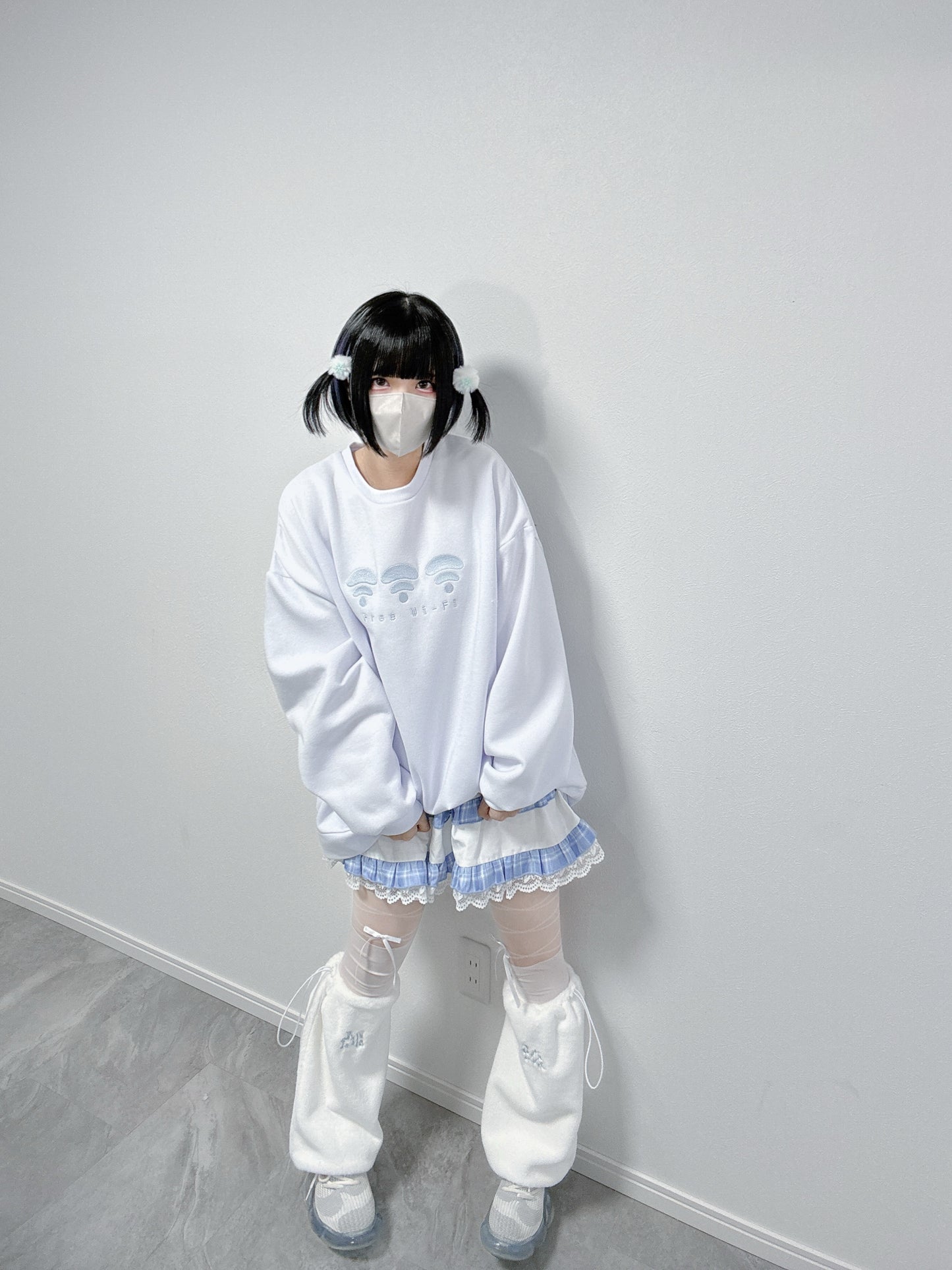 WiFi無しでは生きてけないスウェット(白)