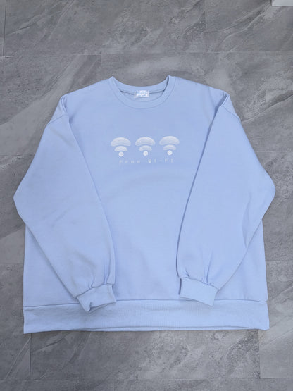WiFi無しでは生きてけないスウェット(水色)