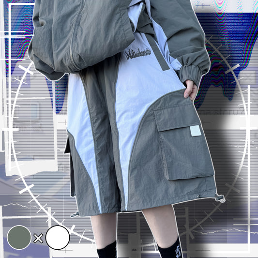 シャカった社会で無敵おパンツ（カーキグレー×白）