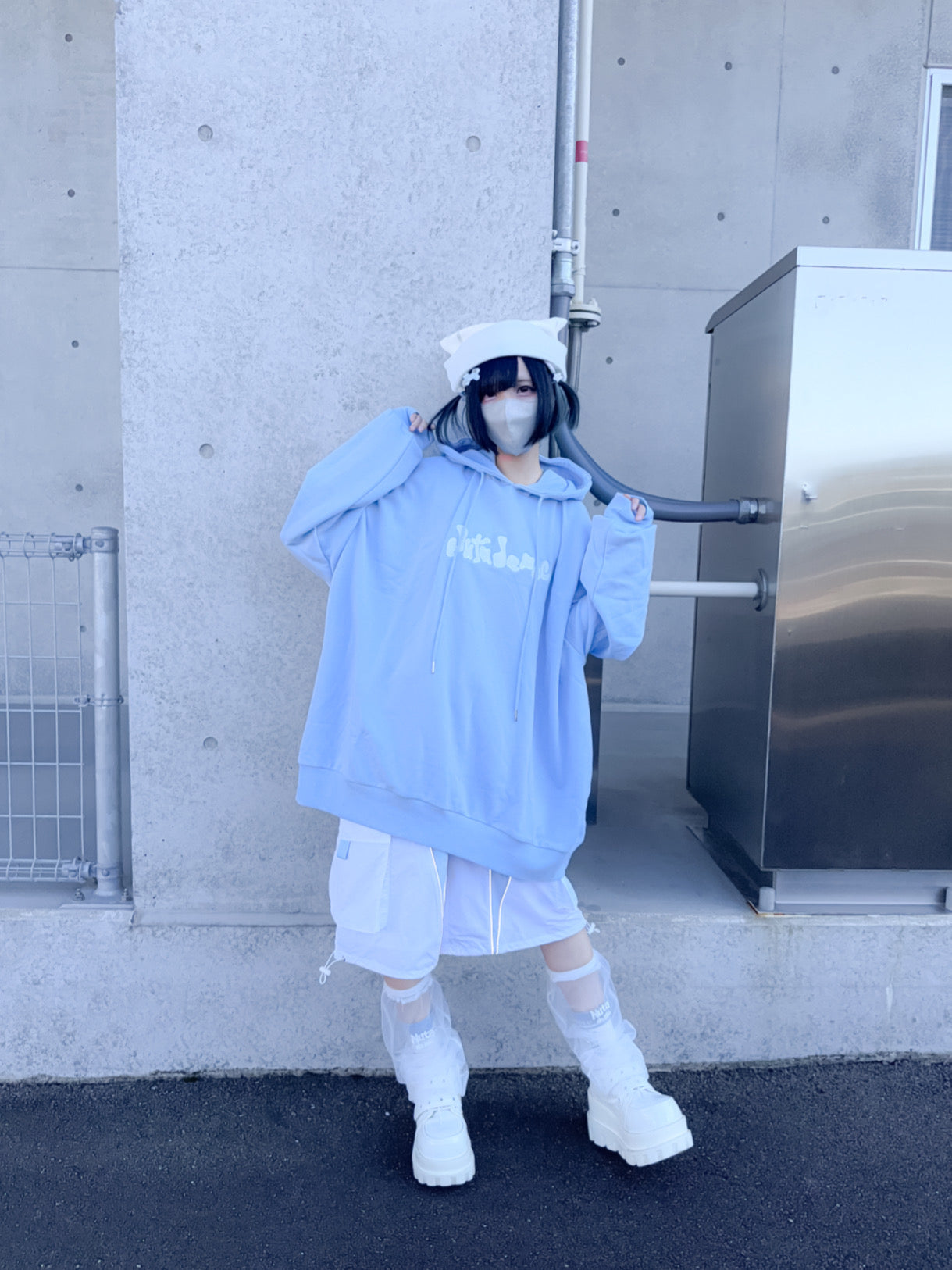 シャカった社会で無敵おパンツ（白×水色） – Nuta de mic