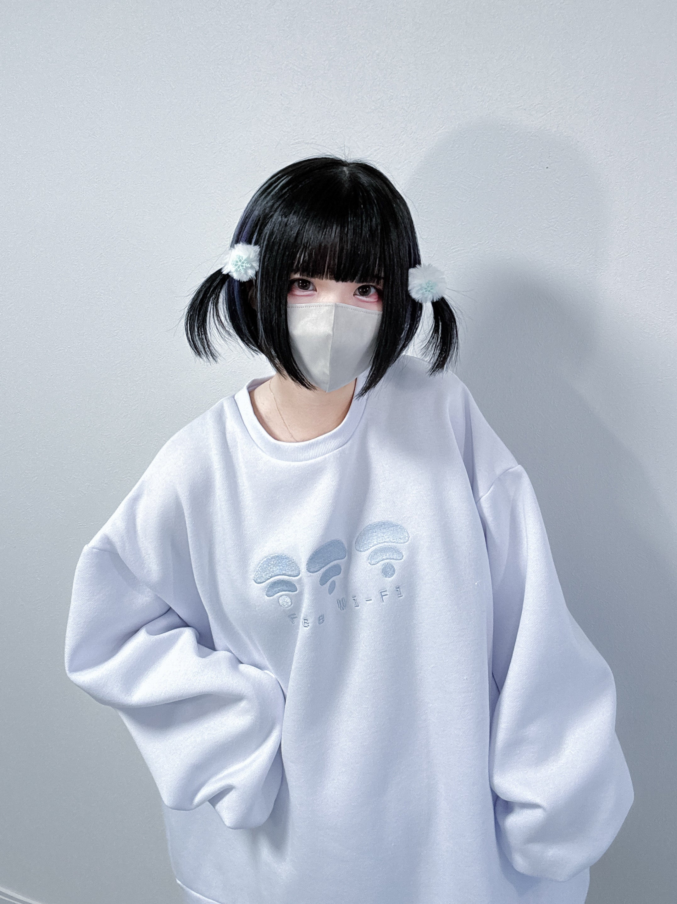 WiFi無しでは生きてけないスウェット(白) – Nuta de mic