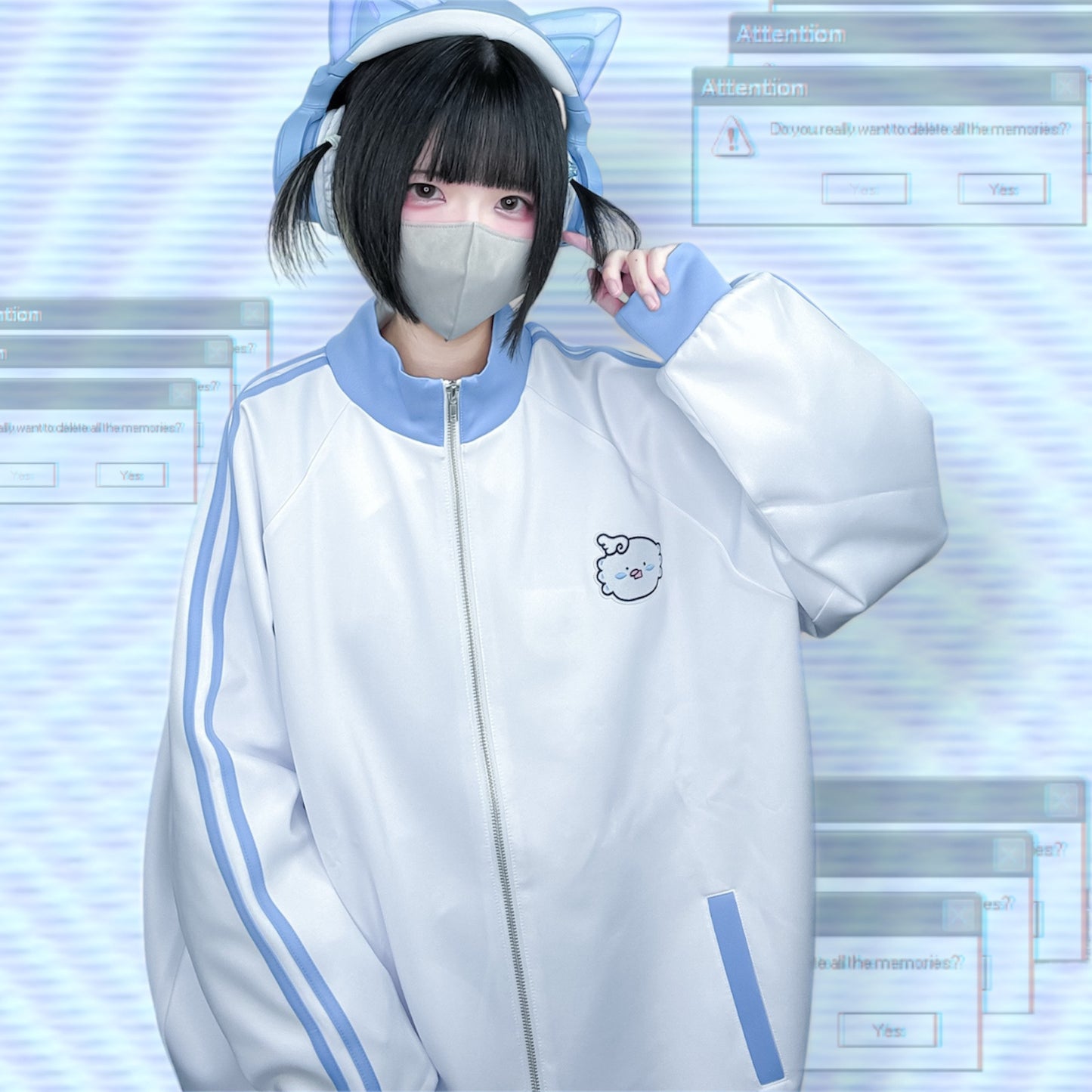 前向きになれちゃうおジャージ(水色)