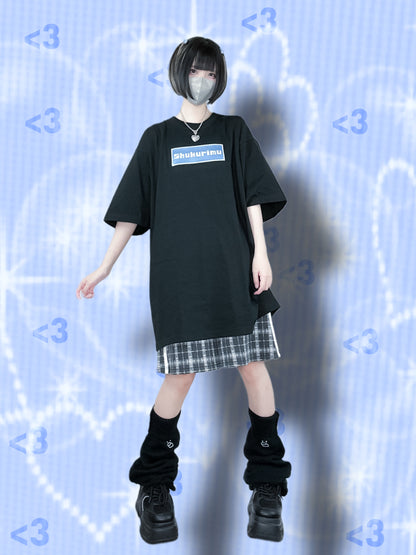 しゅーくりーむで甘々Tシャツ(黒)