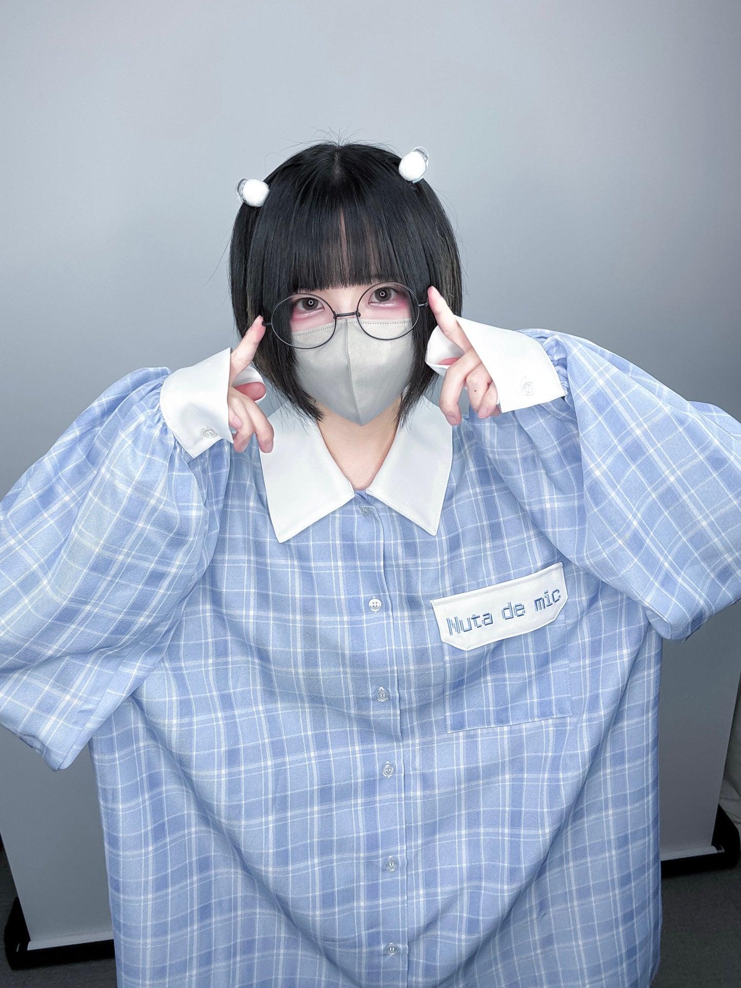 推し活隊員出動シャツ(水色)