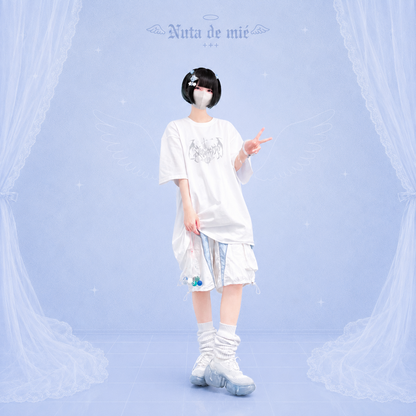 世界へ羽ばたく共依存おTシャツ/white