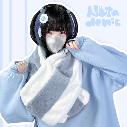 ふわふわファーできゅんですマフラー(白)