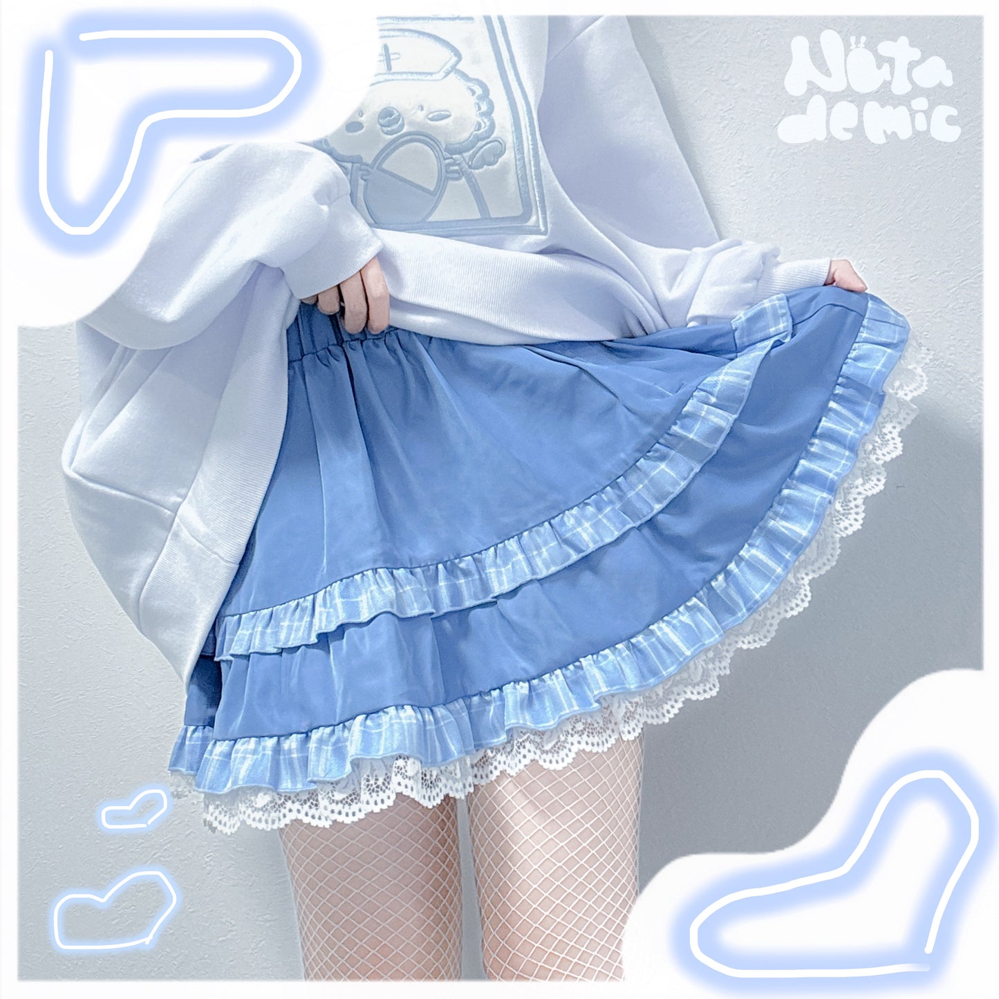 きゅるきゅるふわりんスカート(ネイビーブルー)