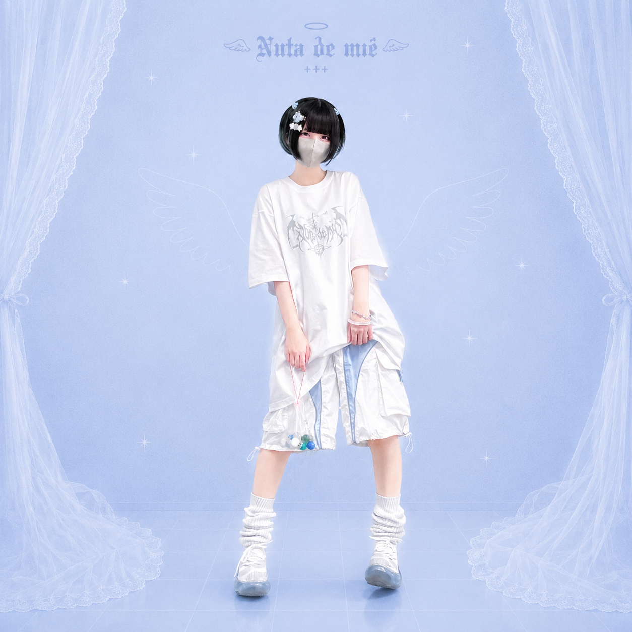 世界へ羽ばたく共依存おTシャツ/white