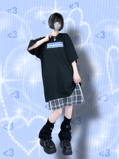 しゅーくりーむで甘々Tシャツ(黒)