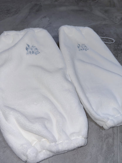 ふあふあファーできゅんですレッグウォーマー(白)