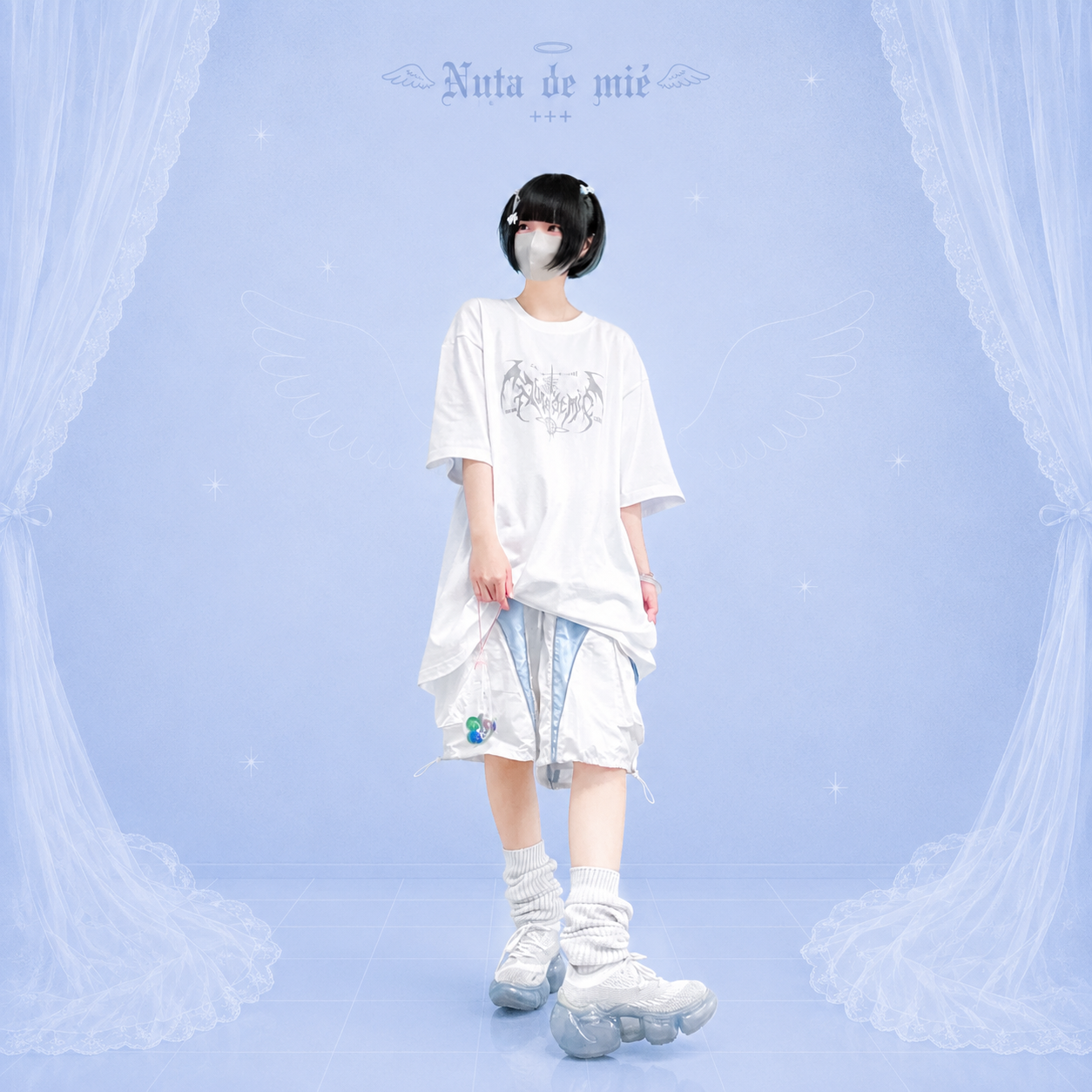 世界へ羽ばたく共依存おTシャツ/white