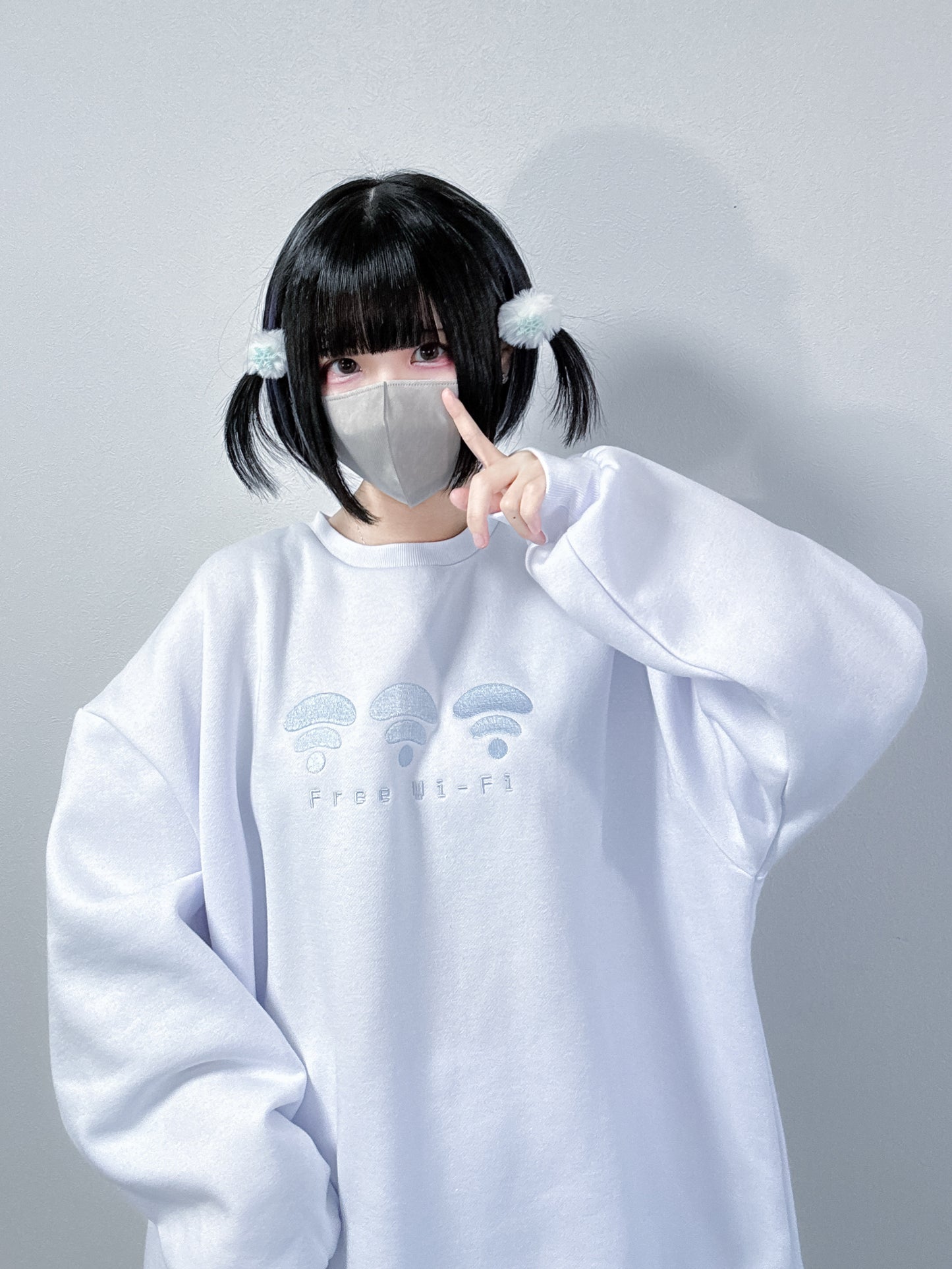 WiFi無しでは生きてけないスウェット(水色)