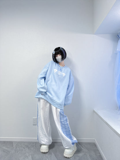 WiFi無しでは生きてけないスウェット(水色)