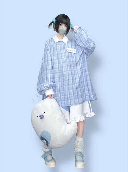 推し活隊員出動シャツ(水色)