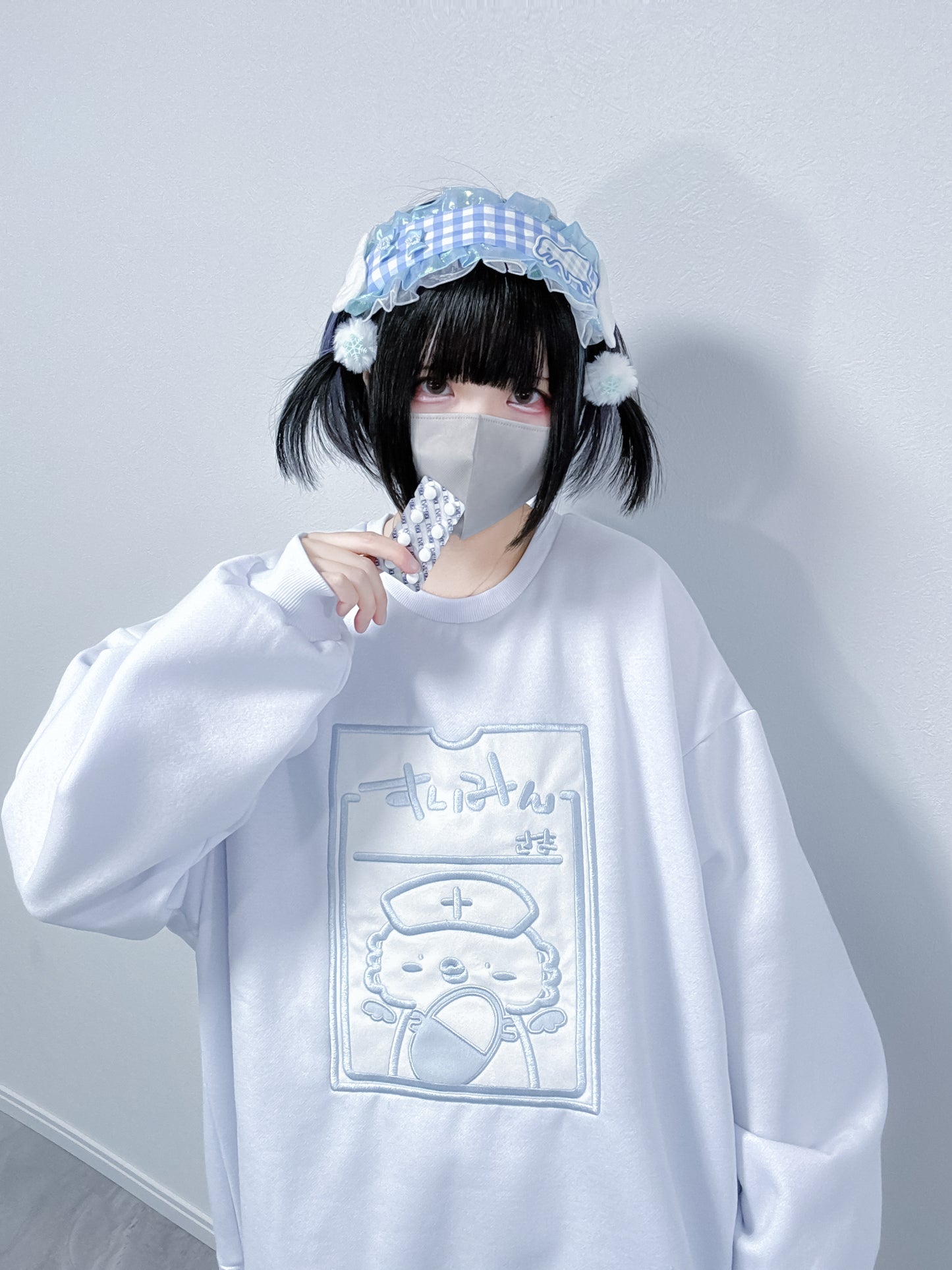 メンタルよしよしクリニックスウェット(白)